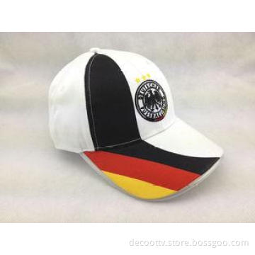 Printed 6 Panel Cotton Baseball Cap Germany Football Cap wi